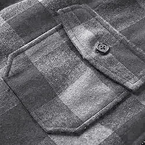 Men's Sherpa Lined Flannel Shirt Jacket R8891