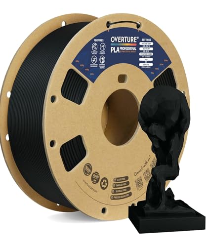 OVERTURE PLA Plus Filament 1.75mm 1kg Black S915984