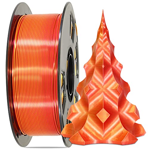 MIKA3D Bicolor Silk PLA 3D Printer Filament Bundle, 1.75mm, 6 Spools V5573