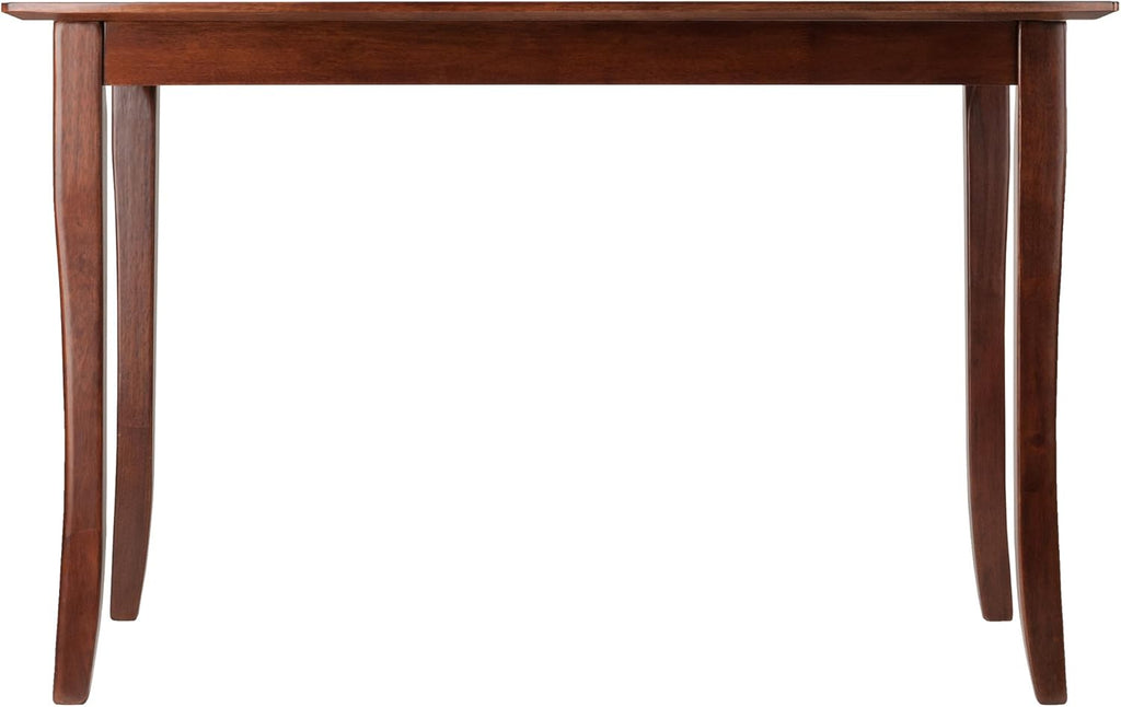 Winsome Inglewood 5-Piece Dining Table Set with 4 Ladderback Chairs, Walnut Q9921