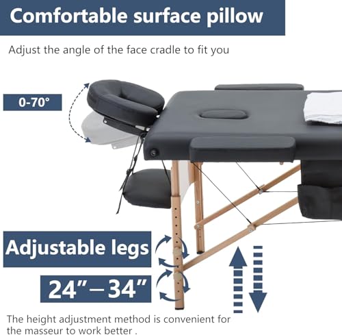 PayLessHere Massage Bed Portable Folding Spa Table with Non-Woven Bag P611882