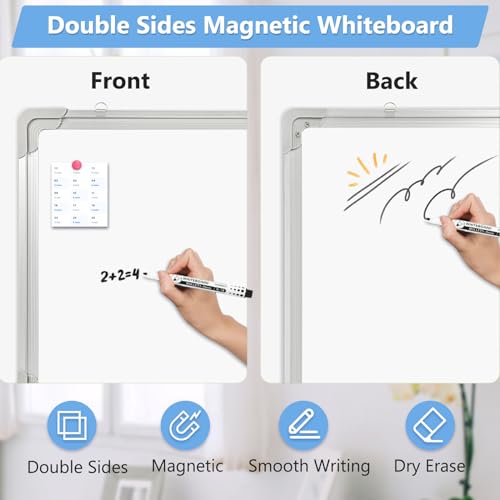Double-Sided Magnetic Dry Erase Board for Wall, 12" x 16" A751636