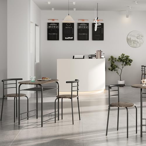 Yaheetech 3-Piece Dining Table Set with 2 Chairs, White X5971