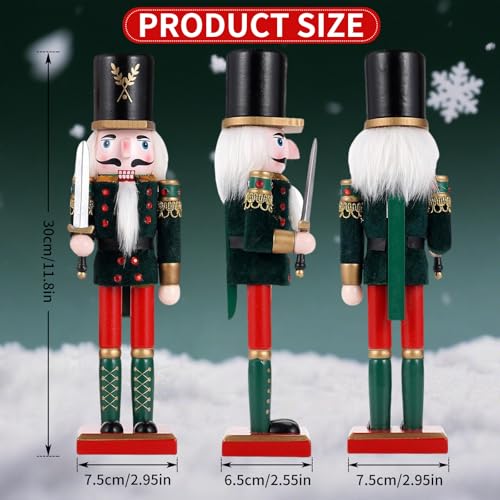 11.8 Inch Wooden Nutcracker Christmas Decor T403
