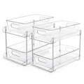 Vtopmart 4 Pack 2 Tier Clear Under Sink Organizer with Pull-Out Track E175