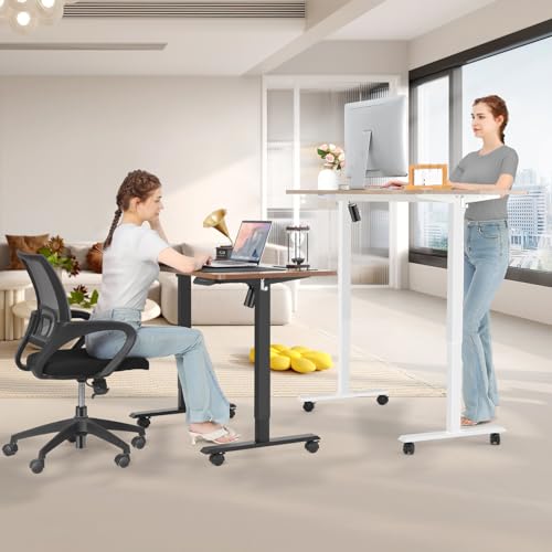 Electric Standing Desk with Charging Station, Oak W842676