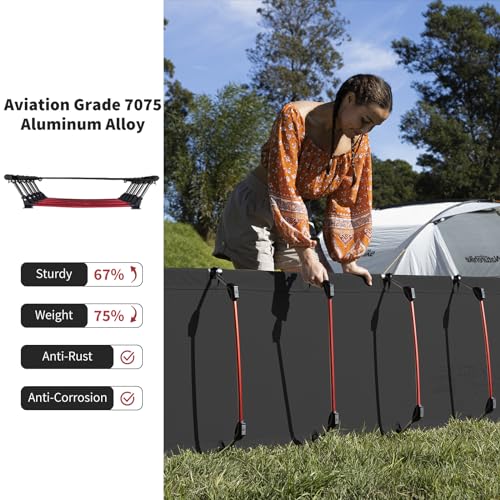 Naturehike Ultralight Camping Cot, Folding Tent Cot, Supports 330lbs, Dark Black H31125