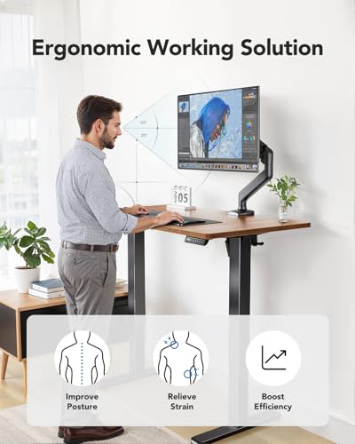 HUANUO Electric Standing Desk 71 x 35 inch Height Adjustable Sit Stand Desk H24537
