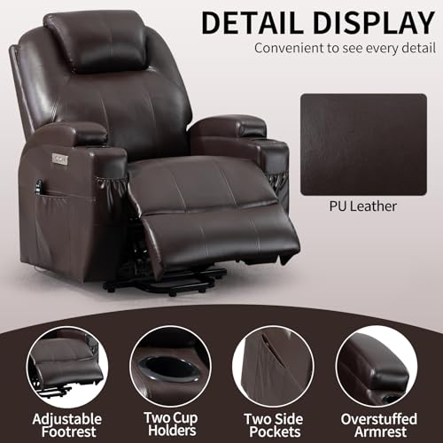 Power Lift Recliner Chair for Elderly with Heat and Massage, Black S324855