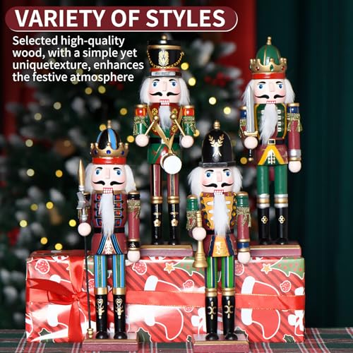 11.8 Inch Wooden Nutcracker Christmas Decor T403