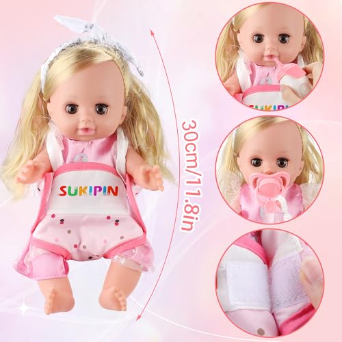 Baby Doll Playset with Accessories for Girls 3-5 Years Old R723
