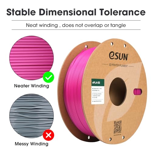 eSUN PLA Basic Filament 1.75mm, 3D Printer Filament, 1KG Spool, Black B3638