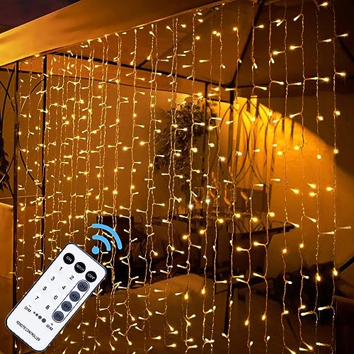 WATERGLIDE 300 LED Curtain Lights, Remote Control, Multicolor, Indoor Outdoor T948569