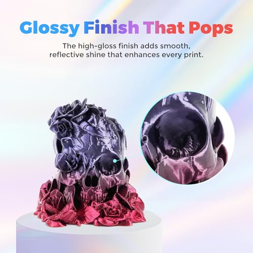 FLASHFORGE Silk PLA Filament 1.75mm, 1kg Spool V8381