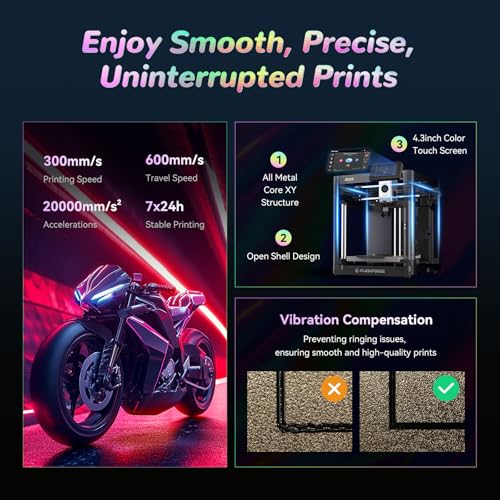 FLASHFORGE Adventurer 5M 3D Printer, High-Speed FDM with Auto Leveling J1032