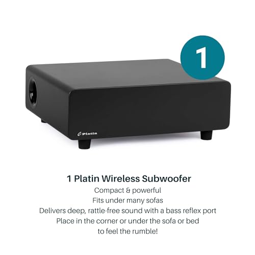 Platin Milan 5.1 Surround Sound Speaker System with WiSA SoundSend Transmitter Y344