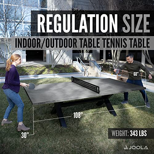JOOLA Berkshire Outdoor Table Tennis Table with Steel Net Set V7346