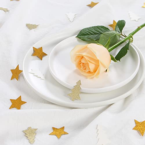 White-Gold Christmas Tree Star Confetti 300pcs Party Decoration N454