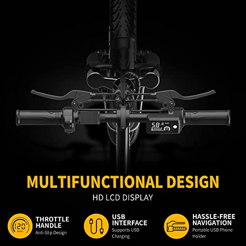 EBKAROCY Foldable Electric Bike for Adults, 400W Motor, 48V 15AH Removable Battery S109155