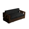 3 in 1 Convertible Sleeper Sofa Bed,Loveseat Couch with Pull Out Bed,Small 2 Seat Futon Sofa Bed Convertible Office Desk,Modular Sofa,Velvet,52.40'',Beige