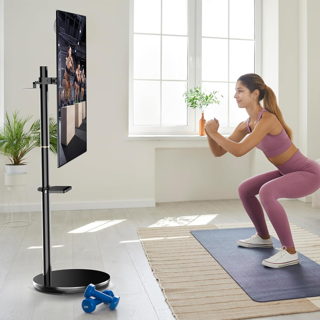 Rolling TV Stand for 13-49 Inch Screens, Height Adjustable, Black I6453