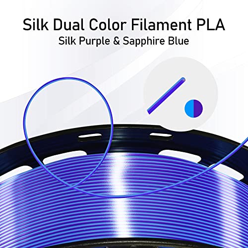 MIKA3D Bicolor Silk PLA 3D Printer Filament Bundle, 1.75mm, 6 Spools V5573