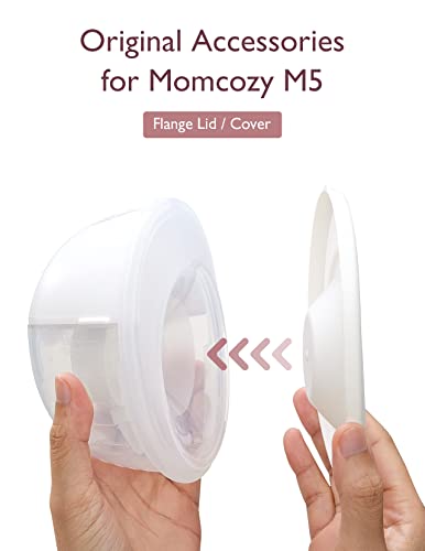 Momcozy M5 Hands-Free Wearable Breast Pump, Double-Sealed Flange, 3 Modes & 9 Suction Levels, 24mm, 2-Pack Quill Gray Z371714