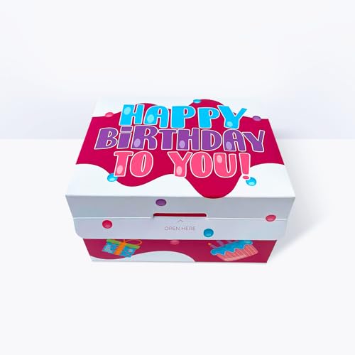 FETTIPOP Merry Christmas Exploding Confetti Gift Box, Pop Up Surprise, Prank Gift Wrapping Idea E58876