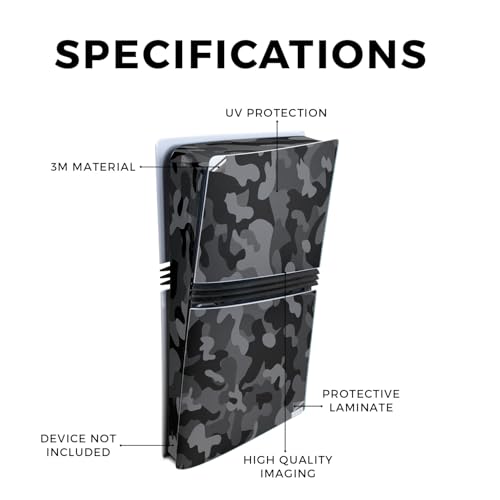 MightySkins Carbon Fiber Gaming Skin for PS5 Digital Edition Disc Drive - Black Camo S1804