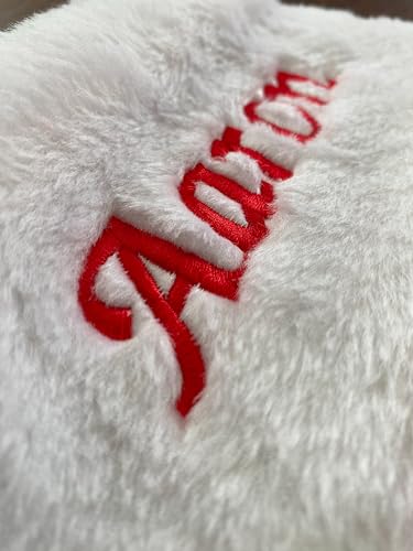 Embroidered Red Plush Personalized Christmas Stocking for Mantle E803