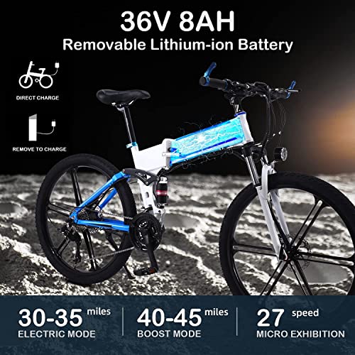 26" Electric Bike for Adults, 350W Foldable, Removable Battery, 7-Speed Z71494