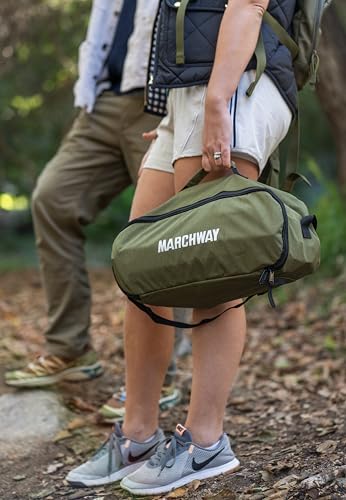 MARCHWAY Lightweight Folding Tent Camping Cot Bed with Lever Lock, Portable, 330Lbs (Black) R945221