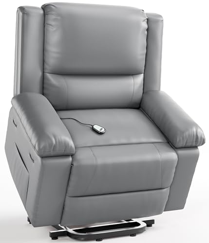 GarveeHome Power Lift Recliner Chair with Heat and Massage, Faux PU, for Elderly I162