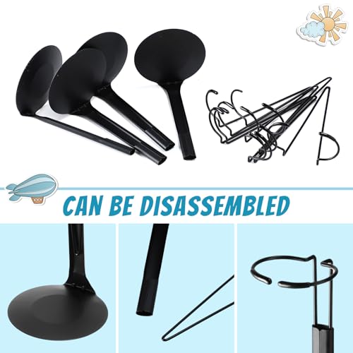 24 Pcs Adjustable Doll Stands for 8"-12" Action Figures (White, Silver) K3185