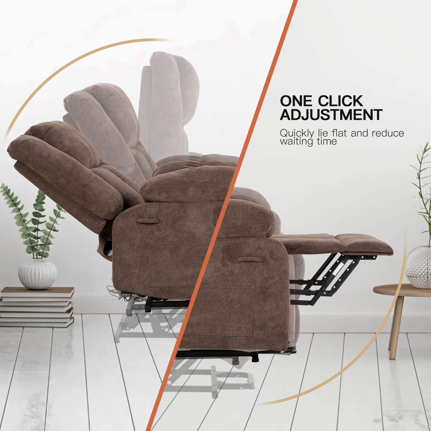 PayLessHere Electric Power Lift Recliner Chair with Massage and Heat for Elderly J247329