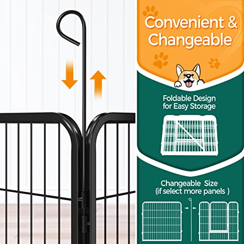 Yaheetech Dog Playpen Outdoor 40 Inch 8 Panels Metal Pet Fence I4784