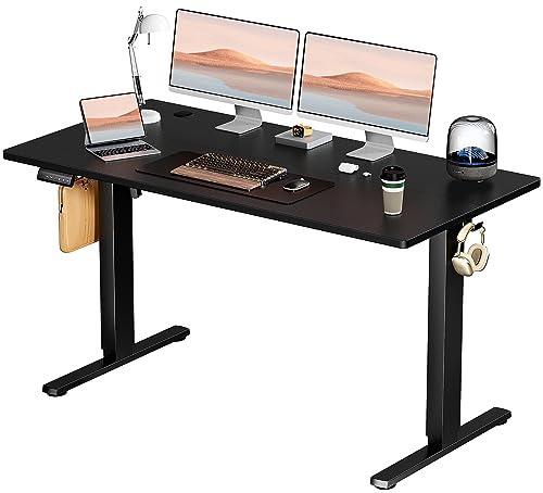 Adjustable Height Electric Standing Desk 55x24 Inch Black W5266