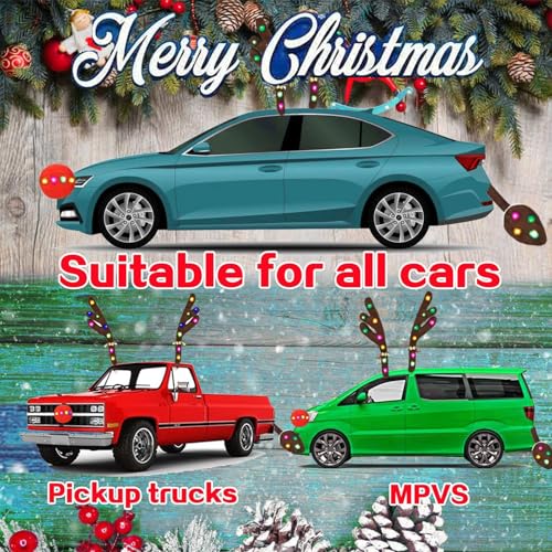 Rudolph Reindeer Vehicle Kit with Antlers, Nose, Bells & Tail for Truck O65053