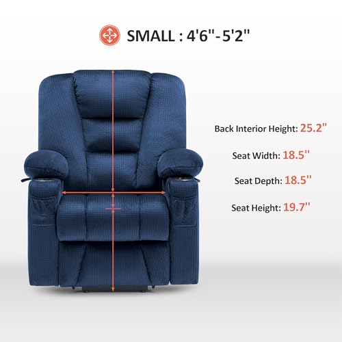 MCombo Small Power Lift Recliner Chair with Massage and Heat, Brown N356790