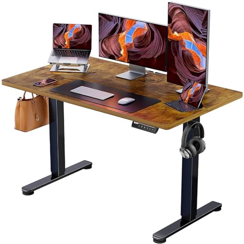 ErGear Height Adjustable Electric Standing Desk 48 x 24 Inches, Walnut S608