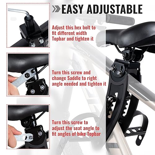 Kids Bike Seat Front Mounted for Adult Mountain Bike F558