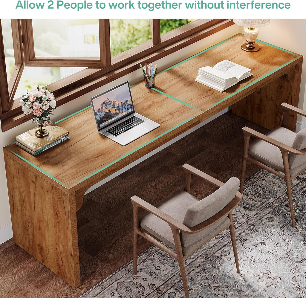 Tribesigns 78.7 Inch Wooden Computer Desk for 2 Person Home Office O54667