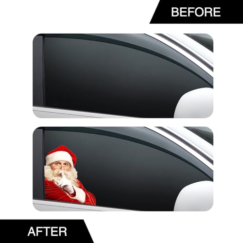 Santa Claus Car Window Stickers Waterproof PVC Decals for Vehicle Christmas Q913109