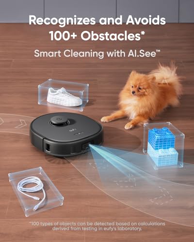eufy X10 Pro Omni Robot Vacuum and Mop Combo, 8000 Pa Suction, Auto-Lift Mops K146
