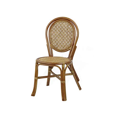Set of 2 Denver Dining Wicker Side Chairs with Cream Cushion M137