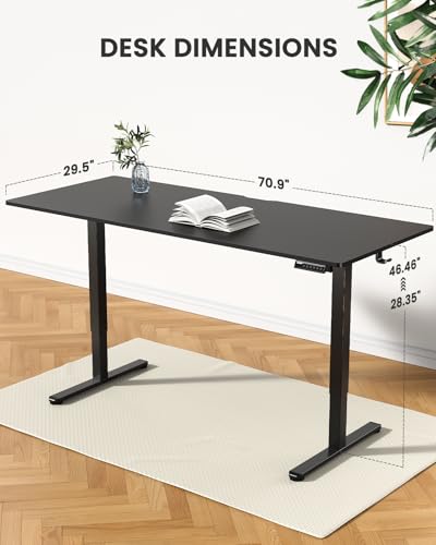 ErGear Height Adjustable Electric Standing Desk 48 x 24 Inches, Walnut S608