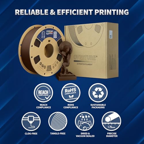 OVERTURE PLA Plus Filament 1.75mm 1kg Black S915984