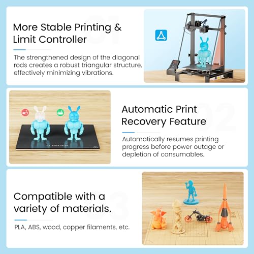 Longer LK5 Pro 3 3D Printer 11.8x11.8x15.7in FDM Large Printing Size V68578