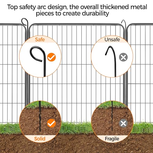 Yaheetech Dog Playpen Outdoor 40 Inch 8 Panels Metal Pet Fence I4784