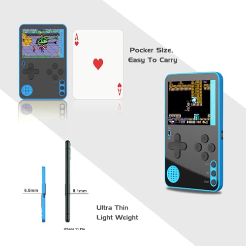 Tiny Retro Handheld Game Console with 500 Built-in Games, 2.4" HD Screen C26367